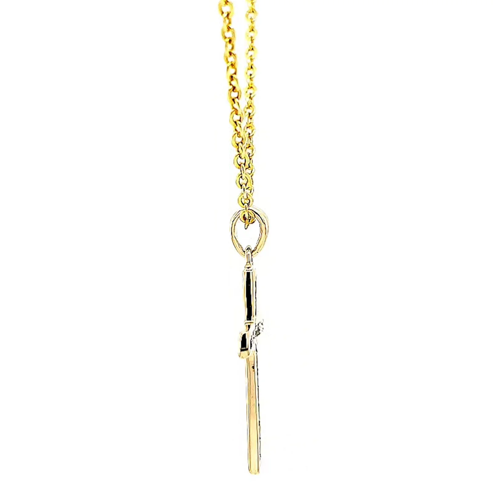 9ct Yellow Gold 0.10 Carat tw of Diamonds Cross Pendant - Image 58