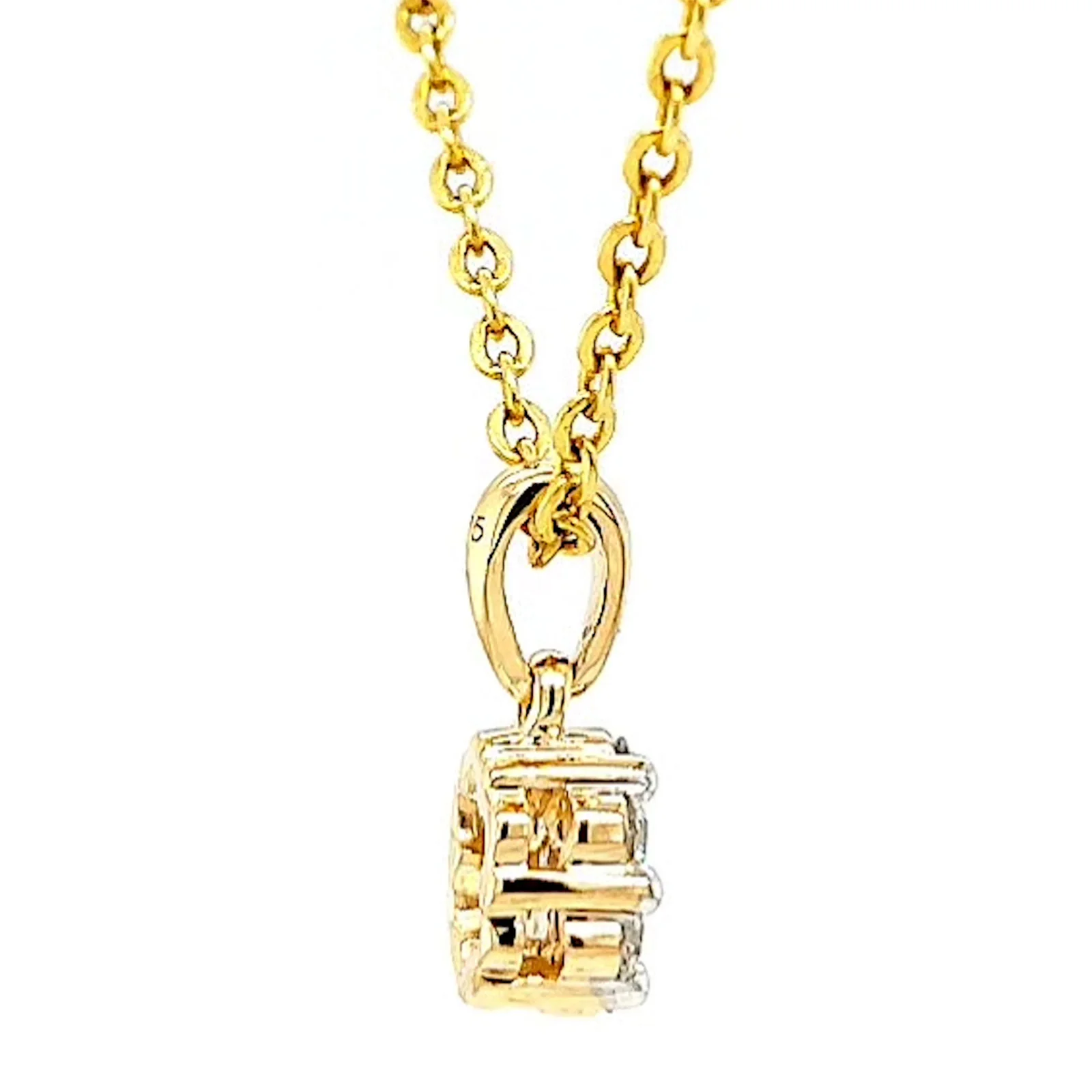 9ct Yellow Gold Round Brilliant Cut with 1/4 Carat tw of Diamonds Pendant - Image 57