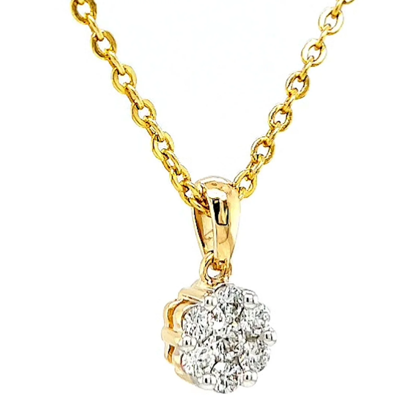 9ct Yellow Gold Round Brilliant Cut with 1/4 Carat tw of Diamonds Pendant - Image 72