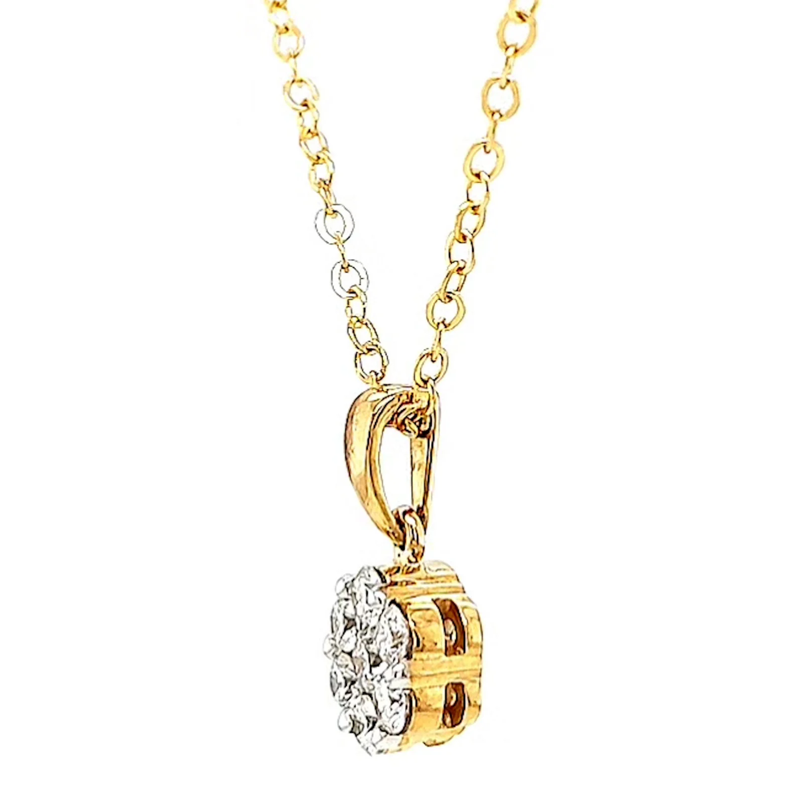9ct Yellow Gold Round Brilliant Cut with 1/2 Carat tw of Diamonds Pendant - Image 15