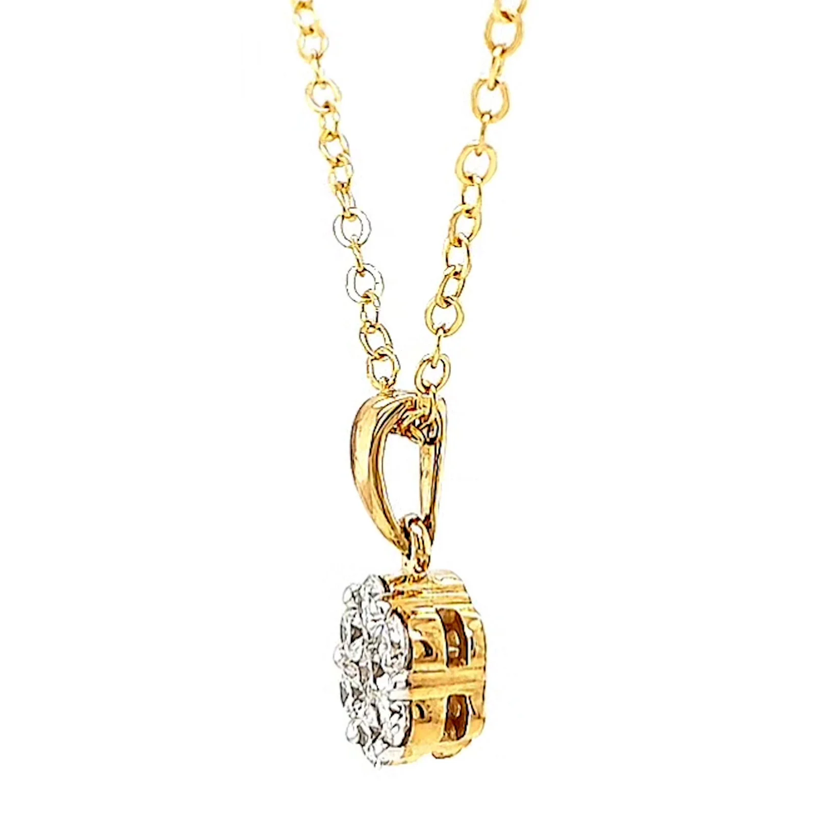 9ct Yellow Gold Round Brilliant Cut with 1/2 Carat tw of Diamonds Pendant - Image 16