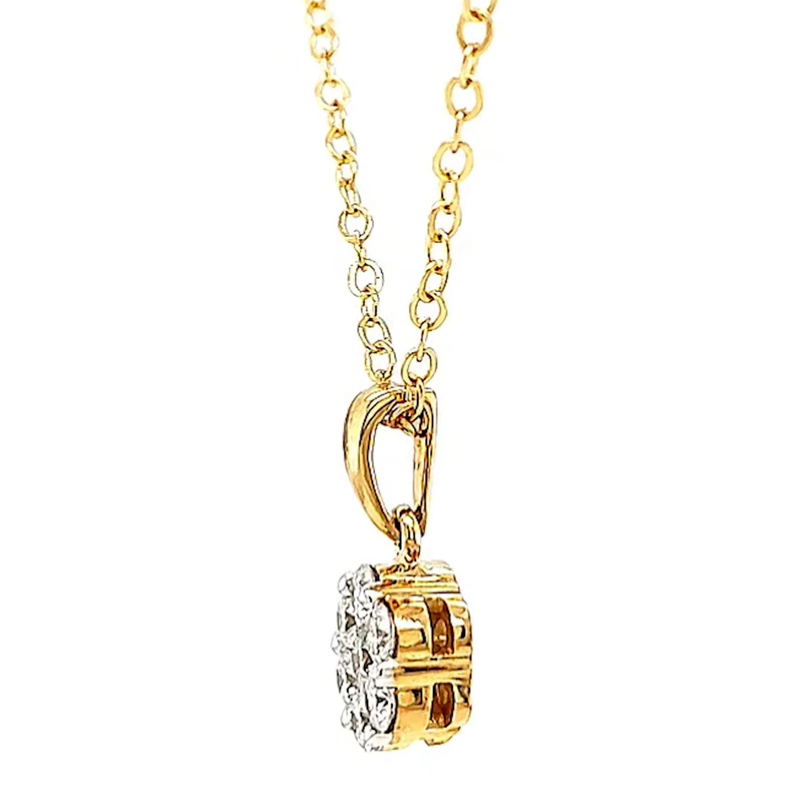 9ct Yellow Gold Round Brilliant Cut with 1/2 Carat tw of Diamonds Pendant - Image 17
