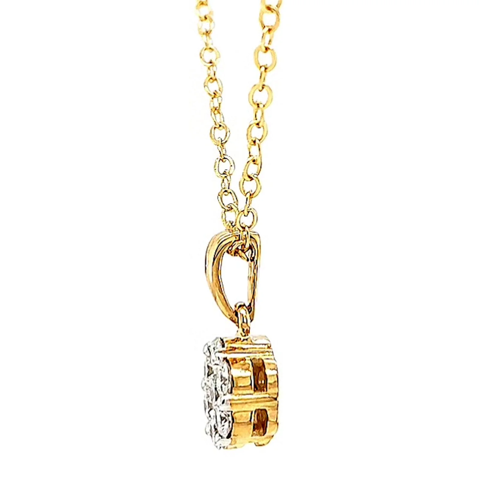 9ct Yellow Gold Round Brilliant Cut with 1/2 Carat tw of Diamonds Pendant - Image 18