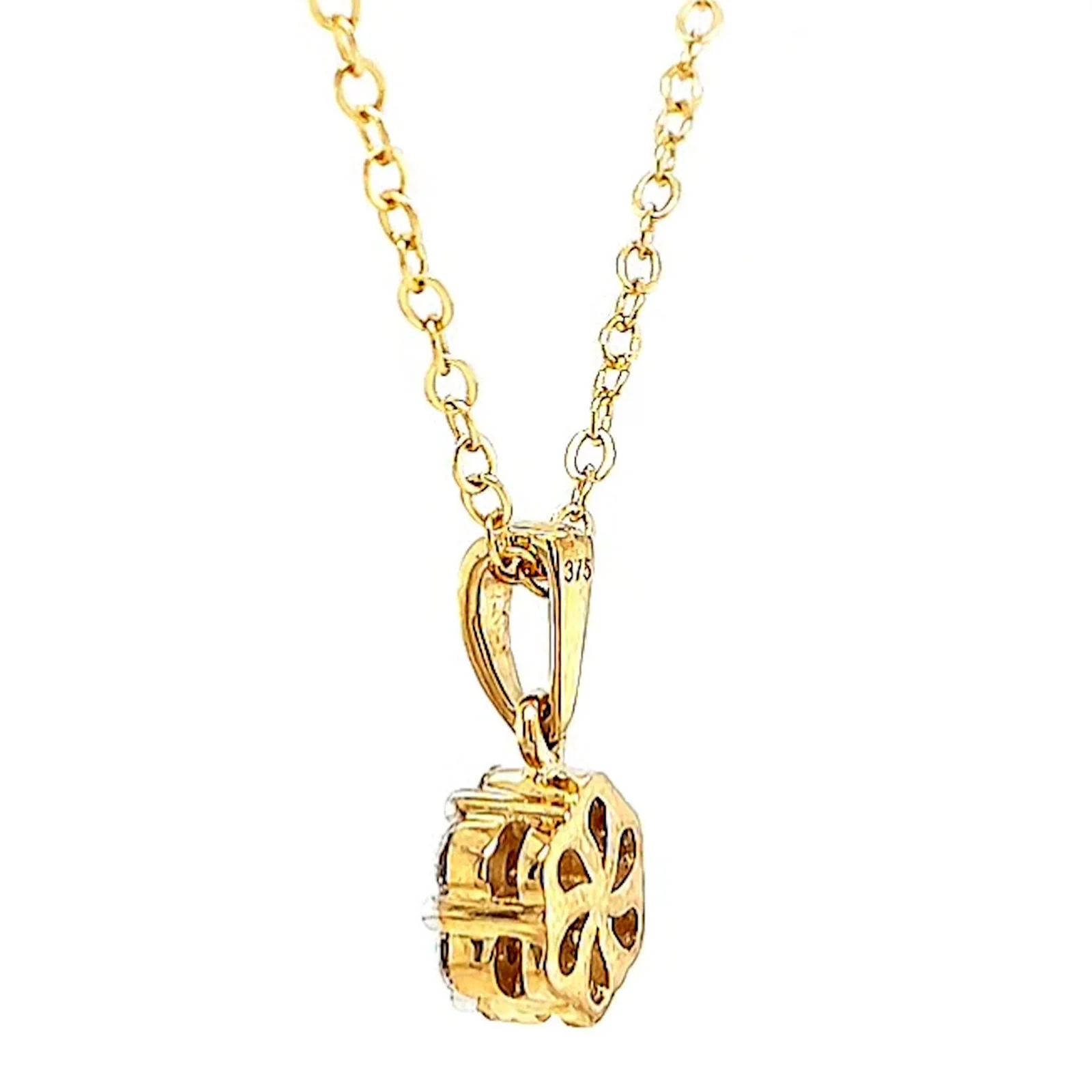 9ct Yellow Gold Round Brilliant Cut with 1/2 Carat tw of Diamonds Pendant - Image 26