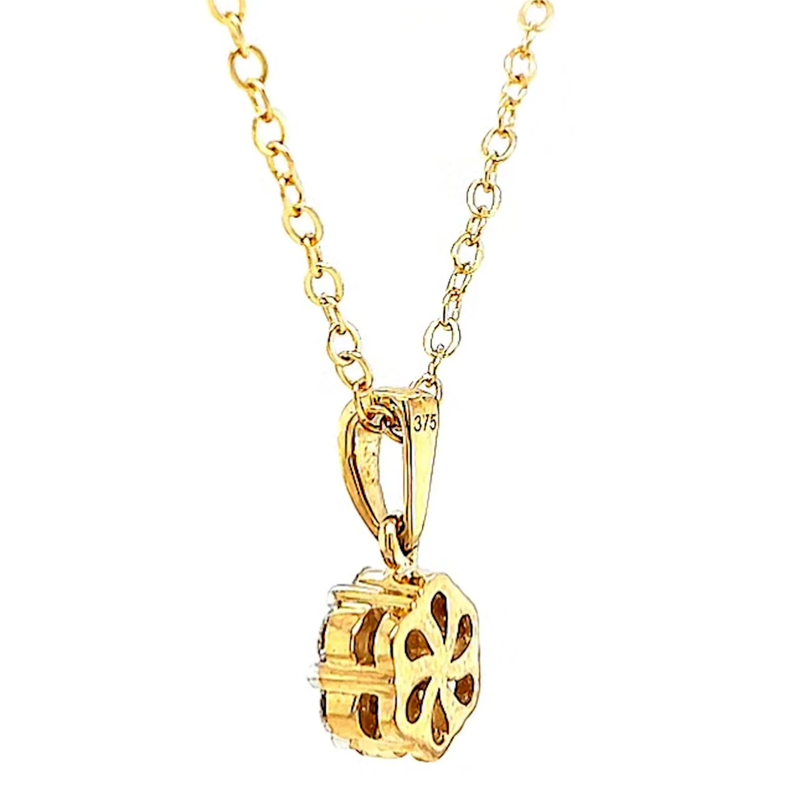 9ct Yellow Gold Round Brilliant Cut with 1/2 Carat tw of Diamonds Pendant - Image 27