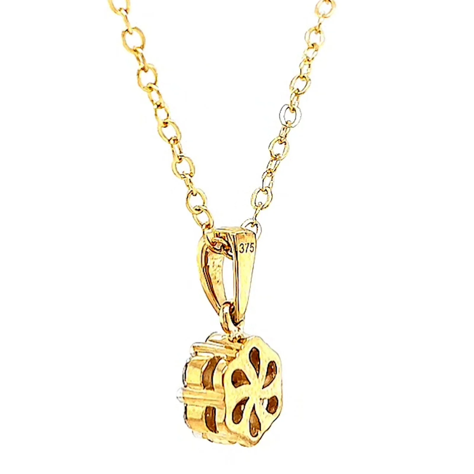 9ct Yellow Gold Round Brilliant Cut with 1/2 Carat tw of Diamonds Pendant - Image 28