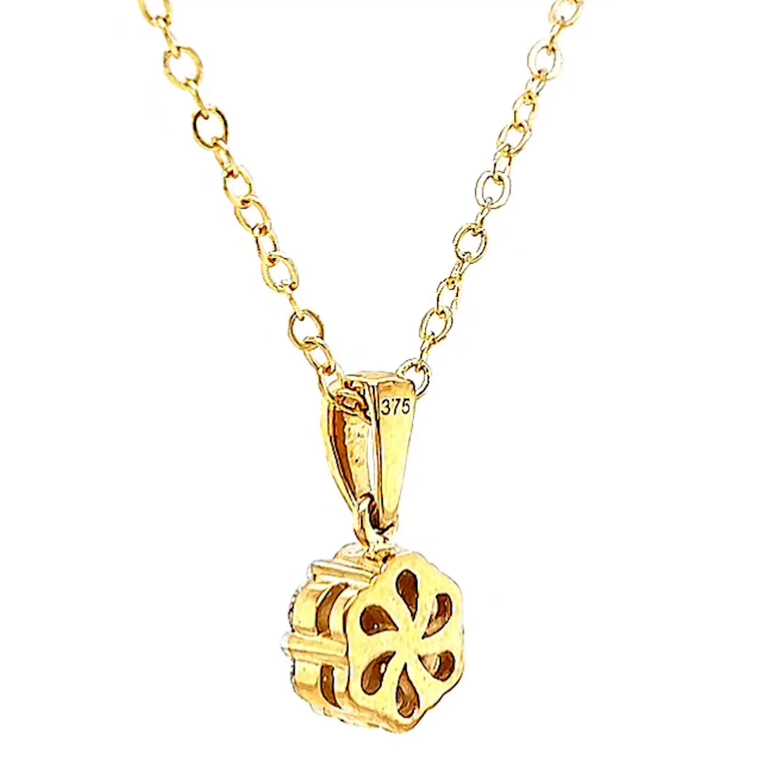 9ct Yellow Gold Round Brilliant Cut with 1/2 Carat tw of Diamonds Pendant - Image 30