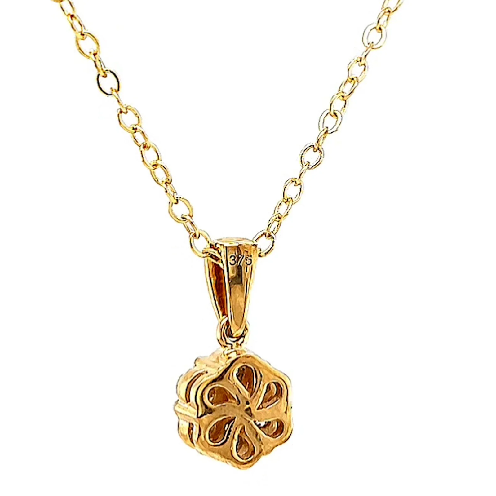 9ct Yellow Gold Round Brilliant Cut with 1/2 Carat tw of Diamonds Pendant - Image 34