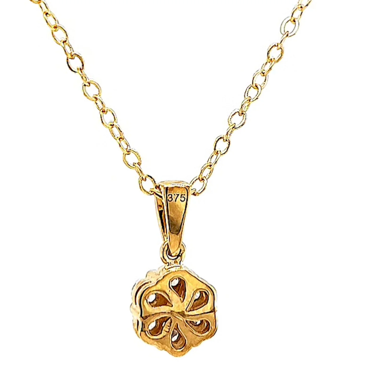 9ct Yellow Gold Round Brilliant Cut with 1/2 Carat tw of Diamonds Pendant - Image 36