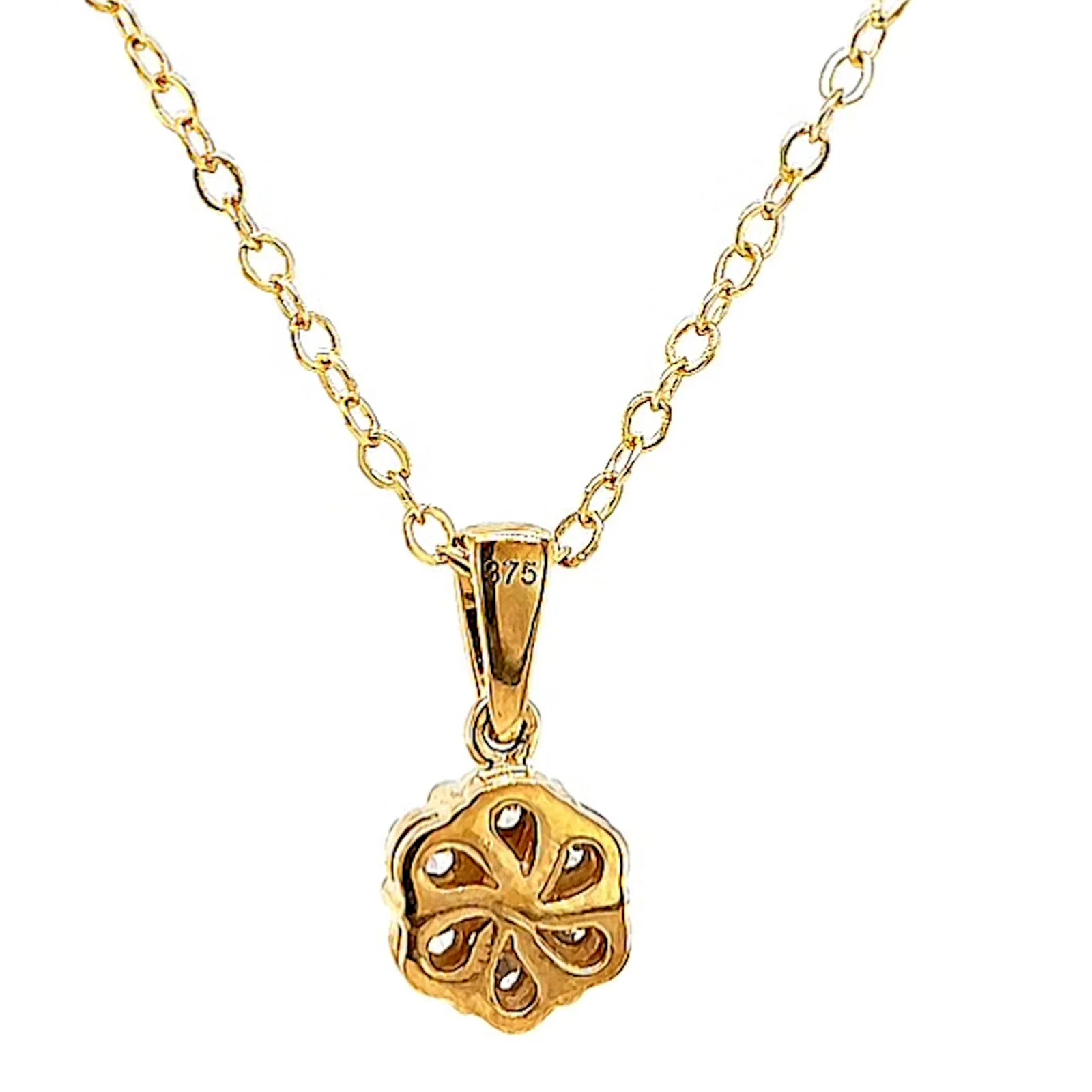 9ct Yellow Gold Round Brilliant Cut with 1/2 Carat tw of Diamonds Pendant - Image 37