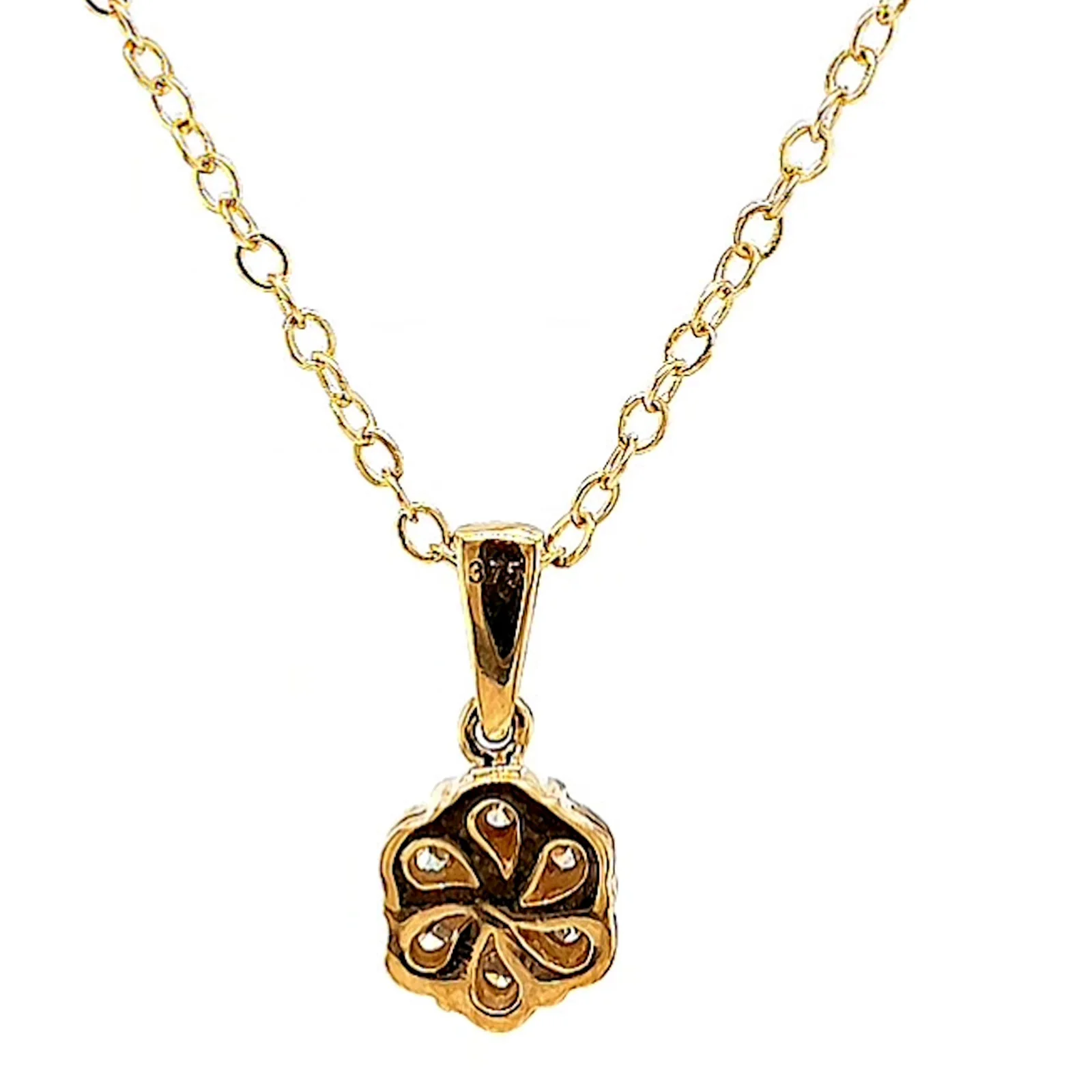 9ct Yellow Gold Round Brilliant Cut with 1/2 Carat tw of Diamonds Pendant - Image 39