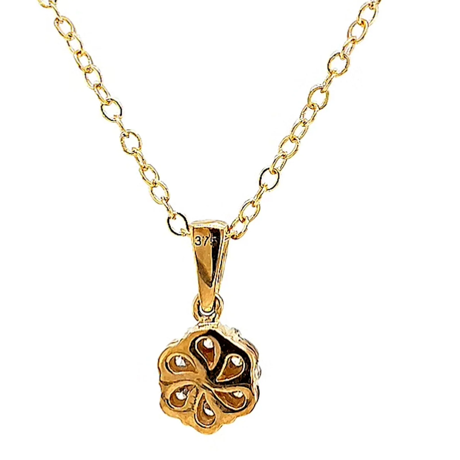 9ct Yellow Gold Round Brilliant Cut with 1/2 Carat tw of Diamonds Pendant - Image 40