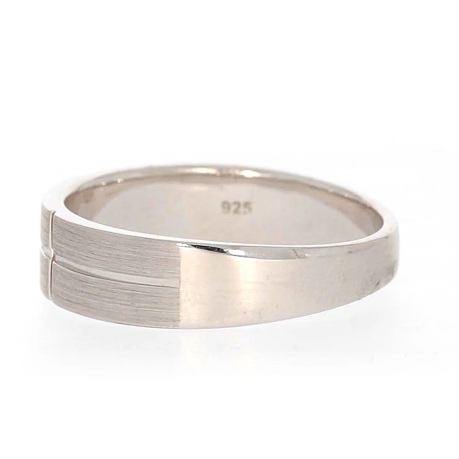 Sterling Silver Diamond Set Six Grid Design Mens Ring - Image 21
