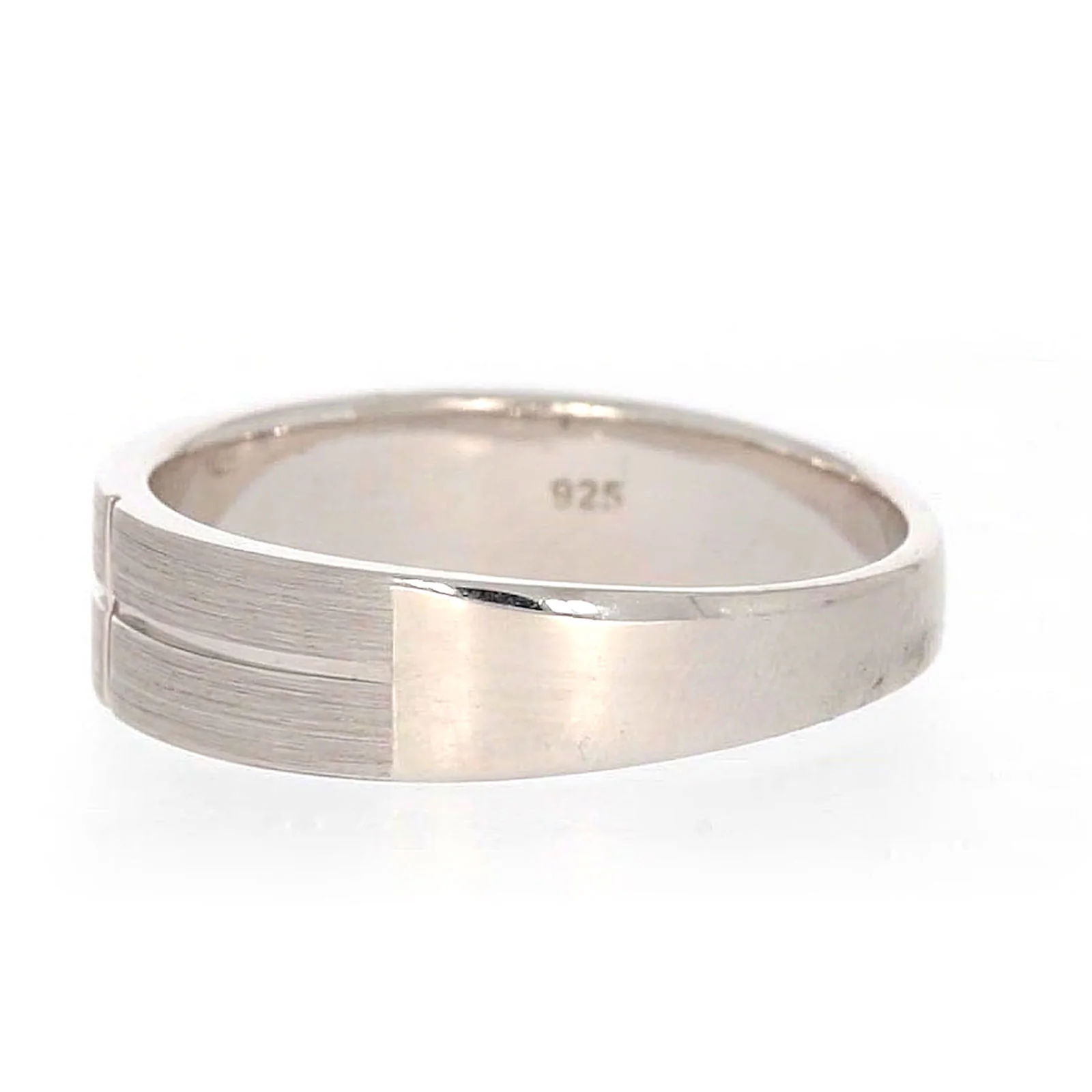 Sterling Silver Diamond Set Six Grid Design Mens Ring - Image 22