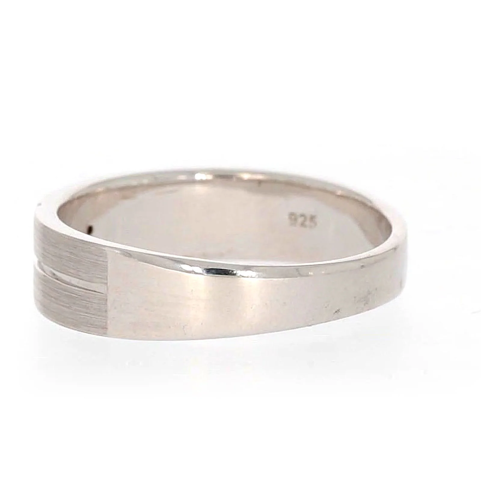 Sterling Silver Diamond Set Six Grid Design Mens Ring - Image 26