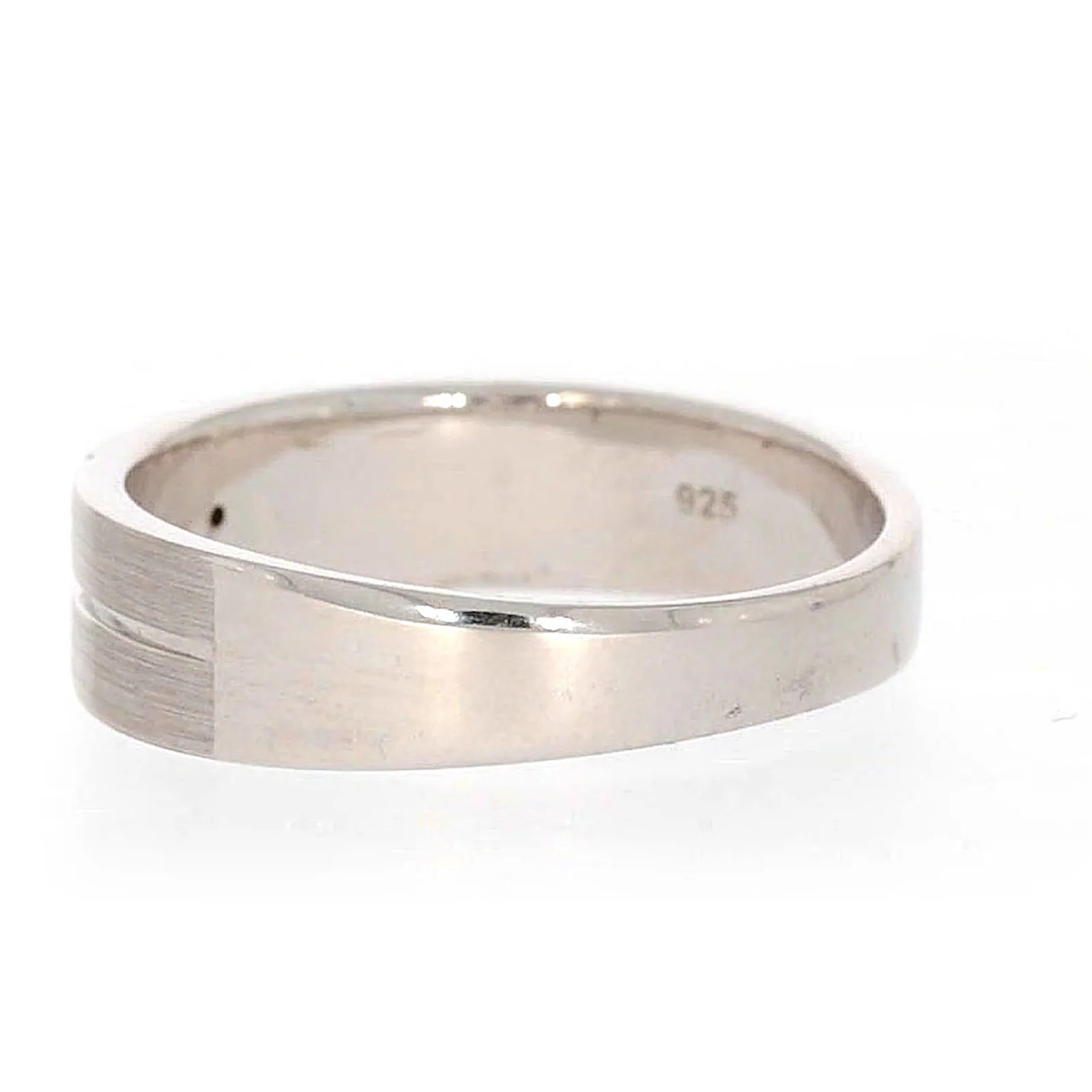 Sterling Silver Diamond Set Six Grid Design Mens Ring - Image 27