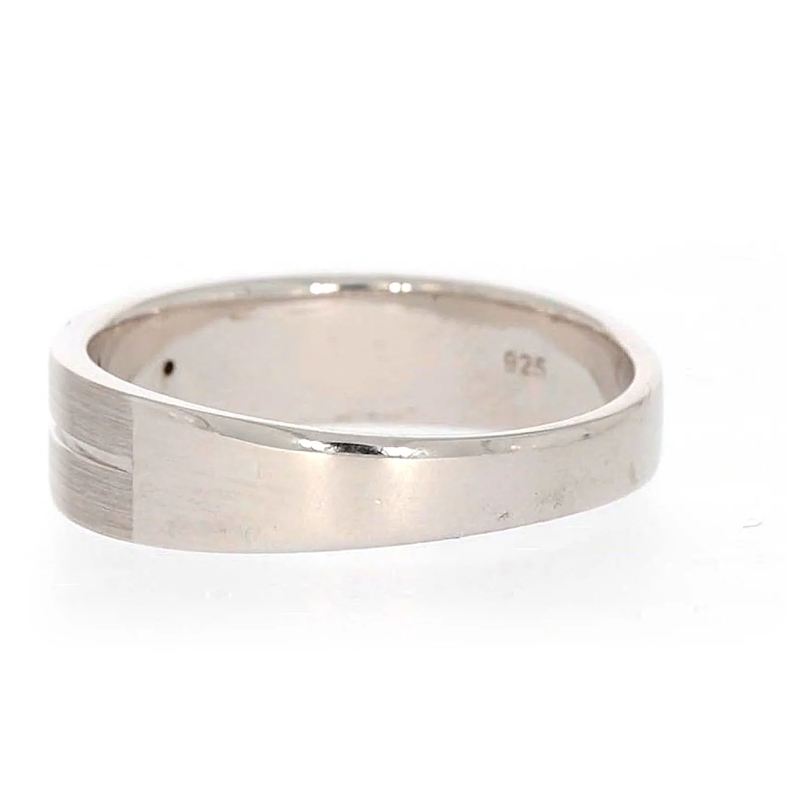 Sterling Silver Diamond Set Six Grid Design Mens Ring - Image 28