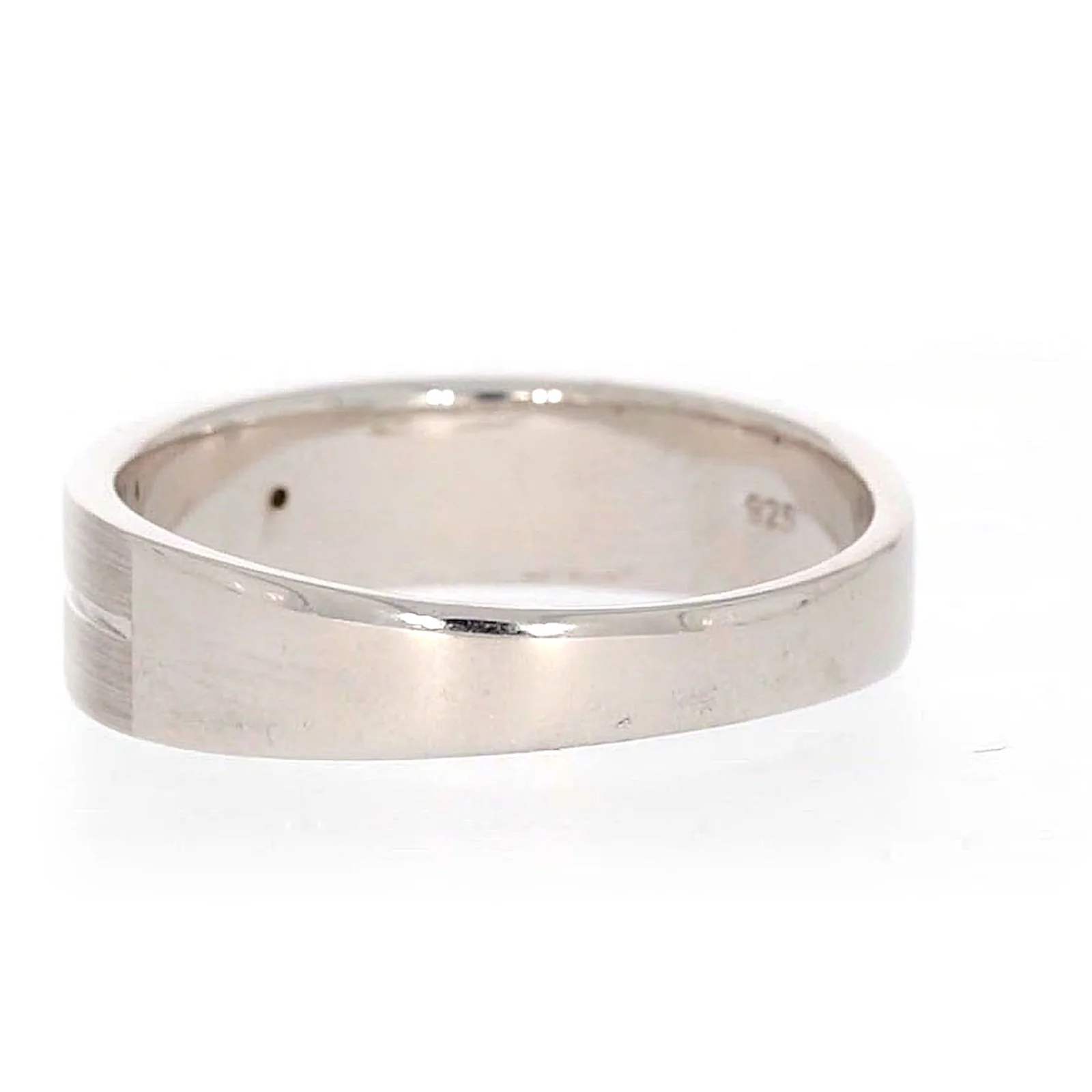 Sterling Silver Diamond Set Six Grid Design Mens Ring - Image 30