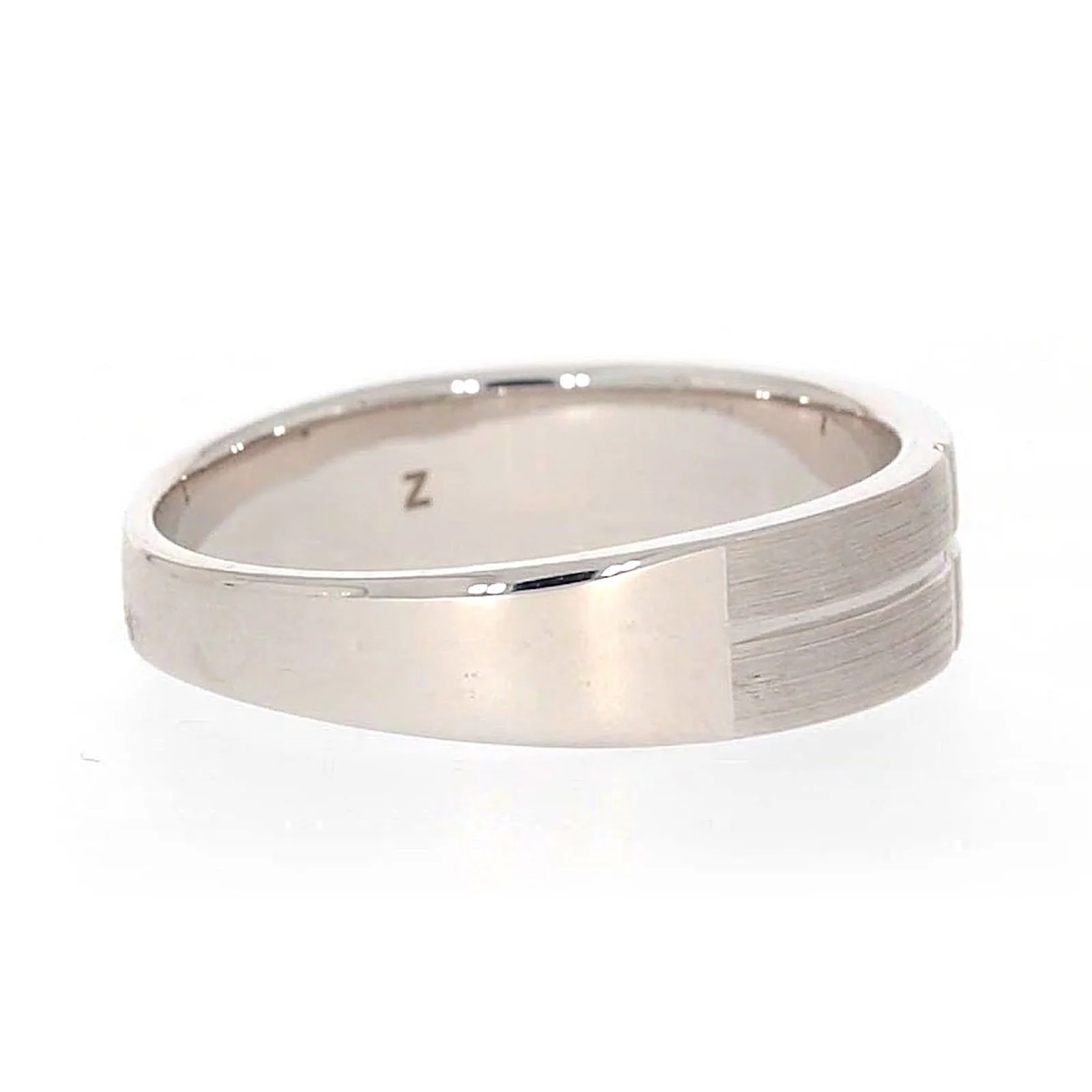 Sterling Silver Diamond Set Six Grid Design Mens Ring - Image 52