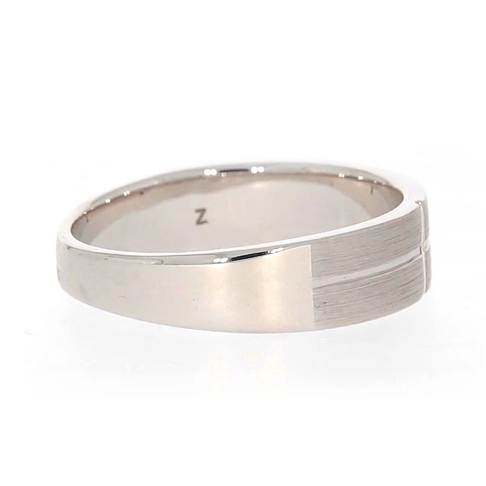 Sterling Silver Diamond Set Six Grid Design Mens Ring - Image 53
