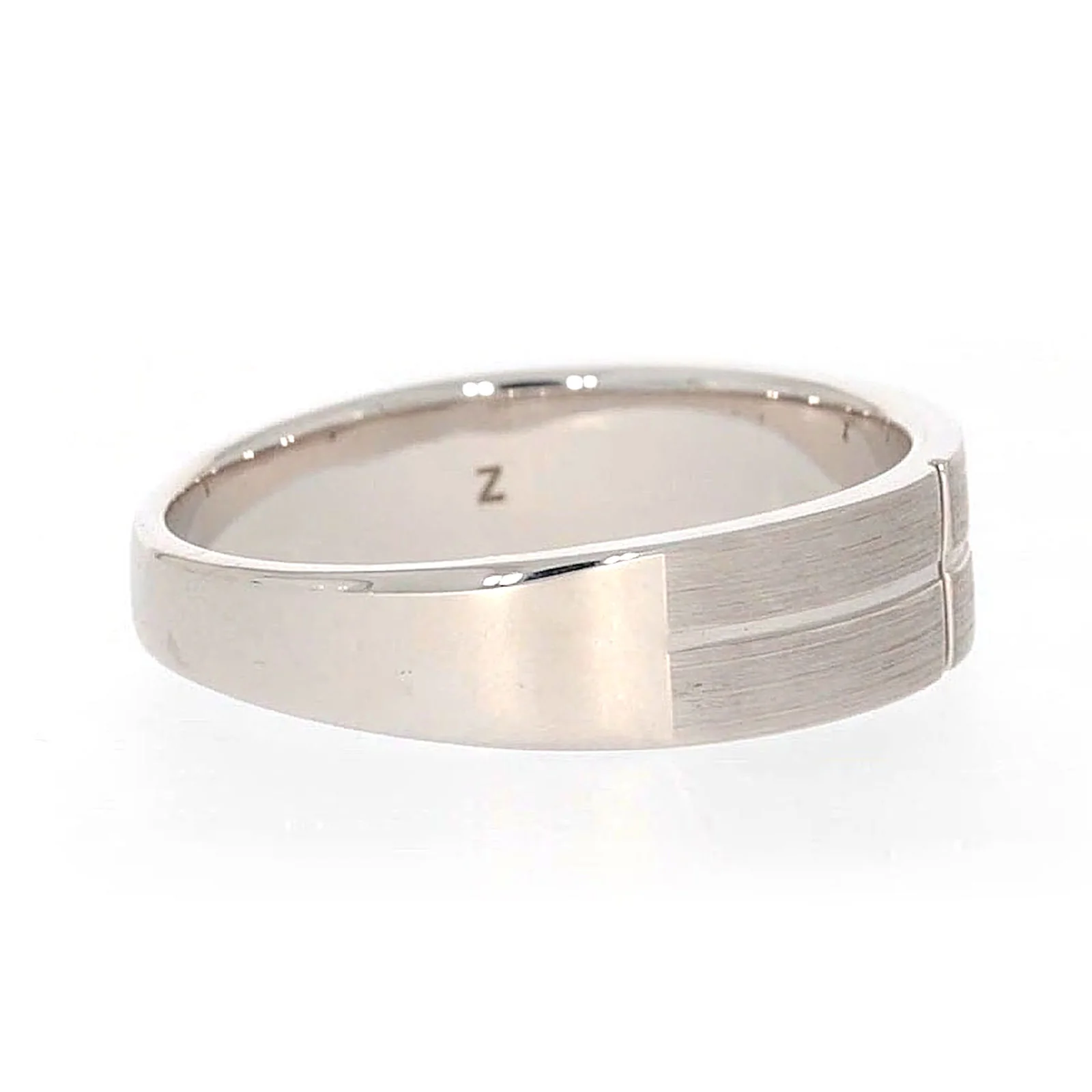 Sterling Silver Diamond Set Six Grid Design Mens Ring - Image 54