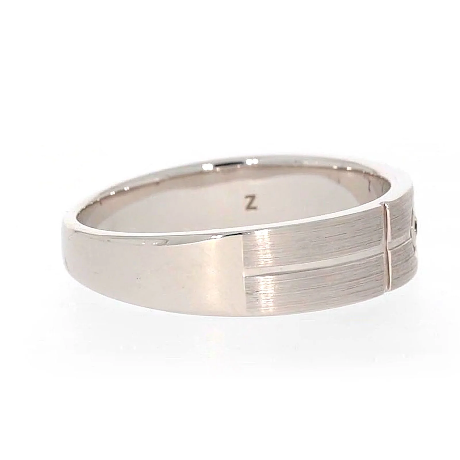 Sterling Silver Diamond Set Six Grid Design Mens Ring - Image 57