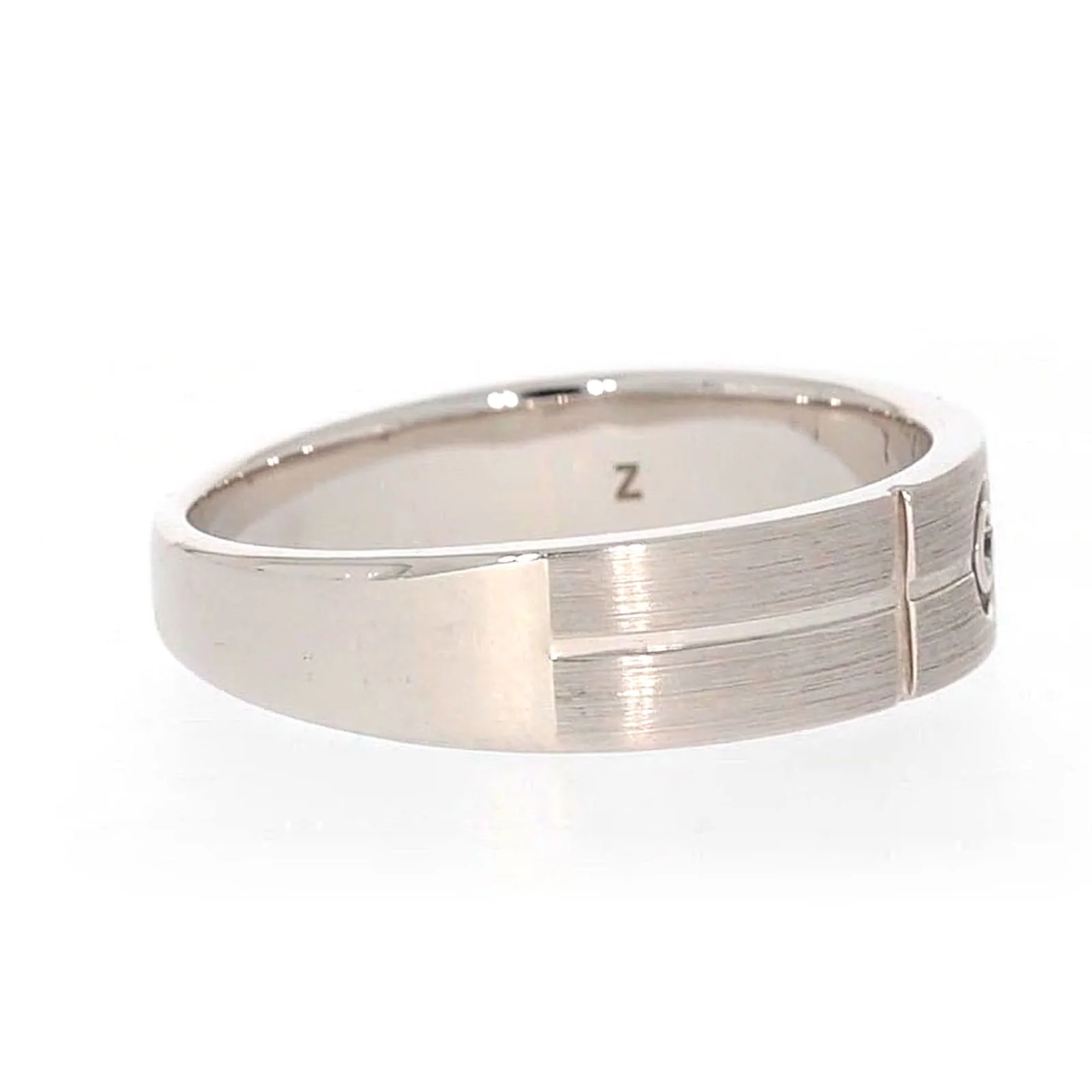 Sterling Silver Diamond Set Six Grid Design Mens Ring - Image 58