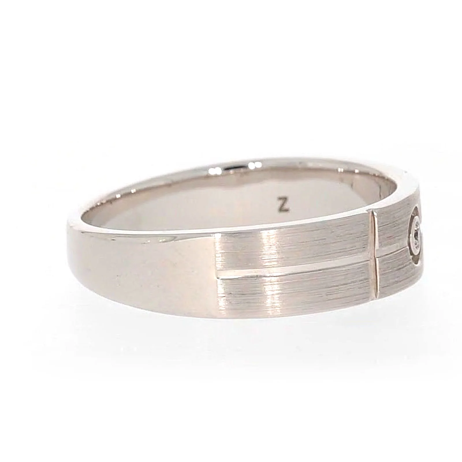 Sterling Silver Diamond Set Six Grid Design Mens Ring - Image 59