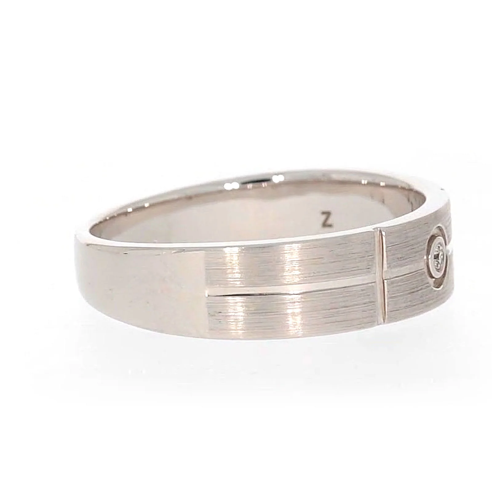 Sterling Silver Diamond Set Six Grid Design Mens Ring - Image 61