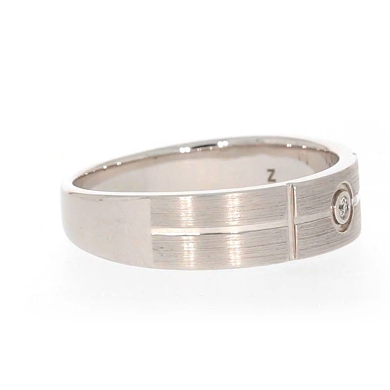 Sterling Silver Diamond Set Six Grid Design Mens Ring - Image 62