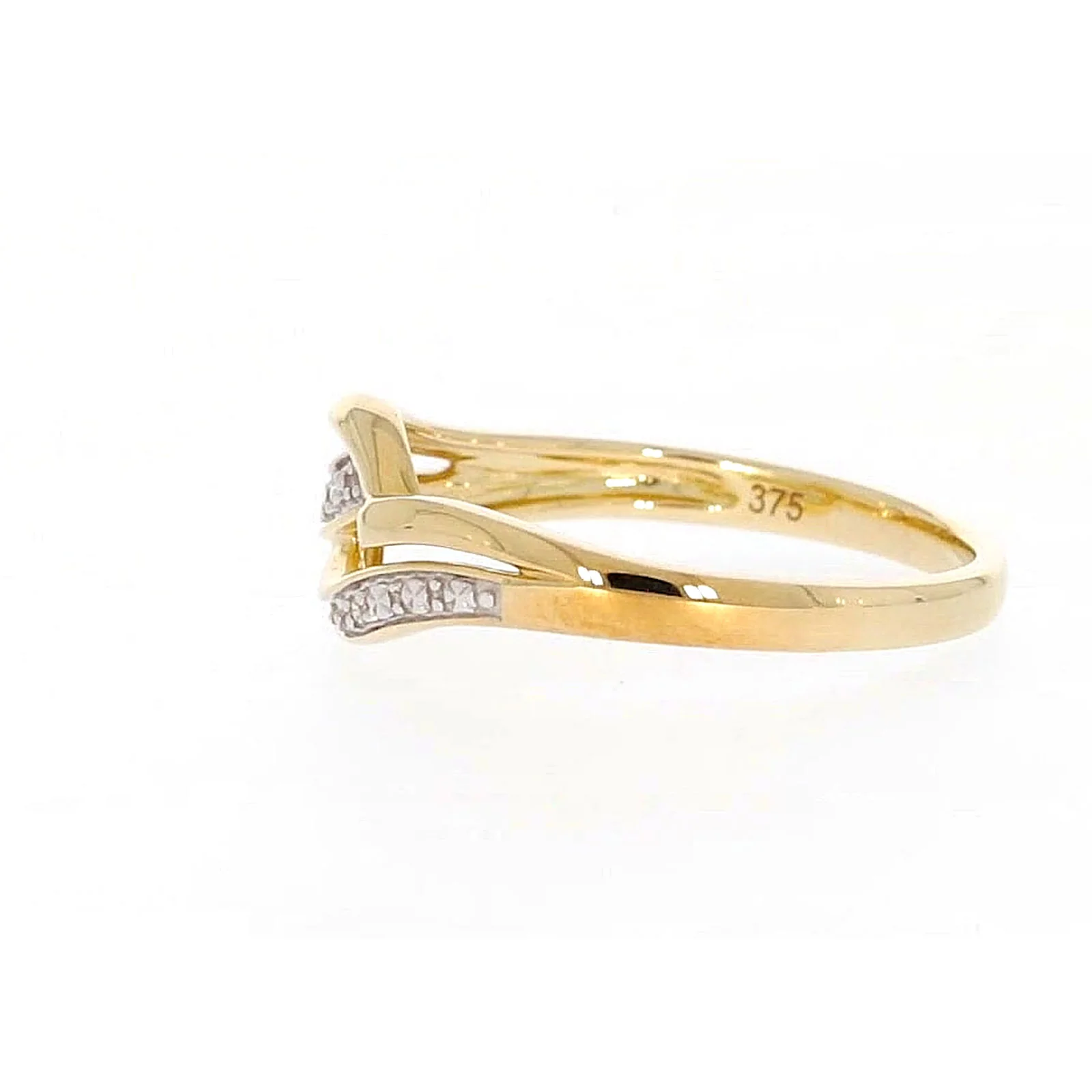 9ct Yellow Gold & Diamond Set Wave Ring - Image 20