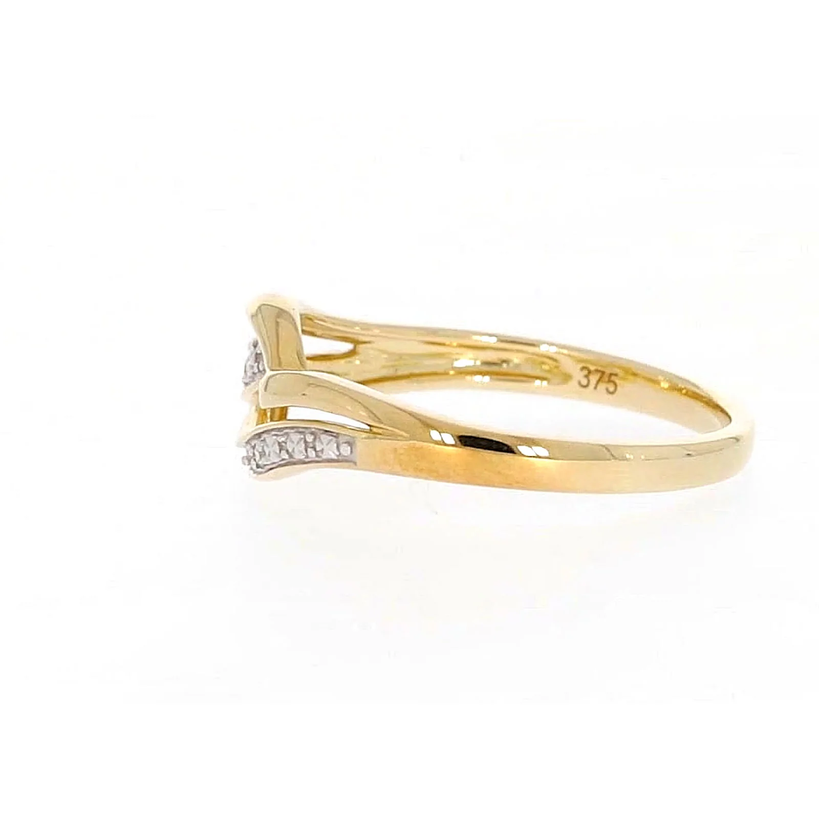 9ct Yellow Gold & Diamond Set Wave Ring - Image 21