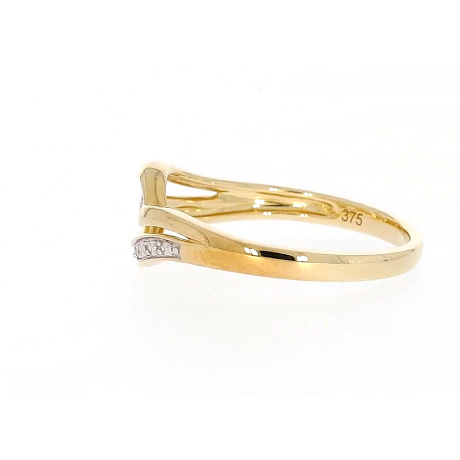 9ct Yellow Gold & Diamond Set Wave Ring - Image 23
