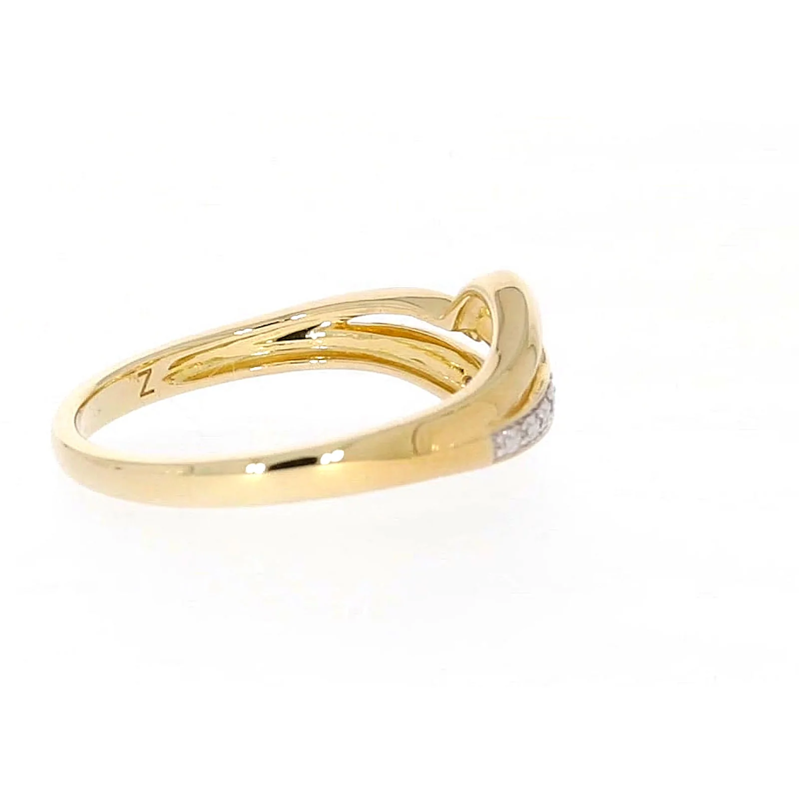 9ct Yellow Gold & Diamond Set Wave Ring - Image 54