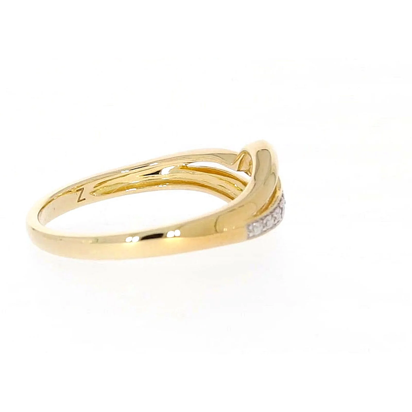 9ct Yellow Gold & Diamond Set Wave Ring - Image 55
