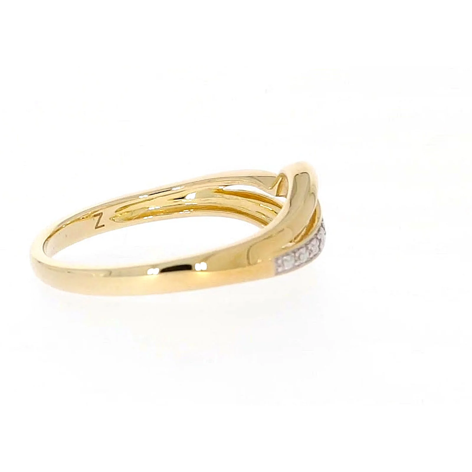 9ct Yellow Gold & Diamond Set Wave Ring - Image 56