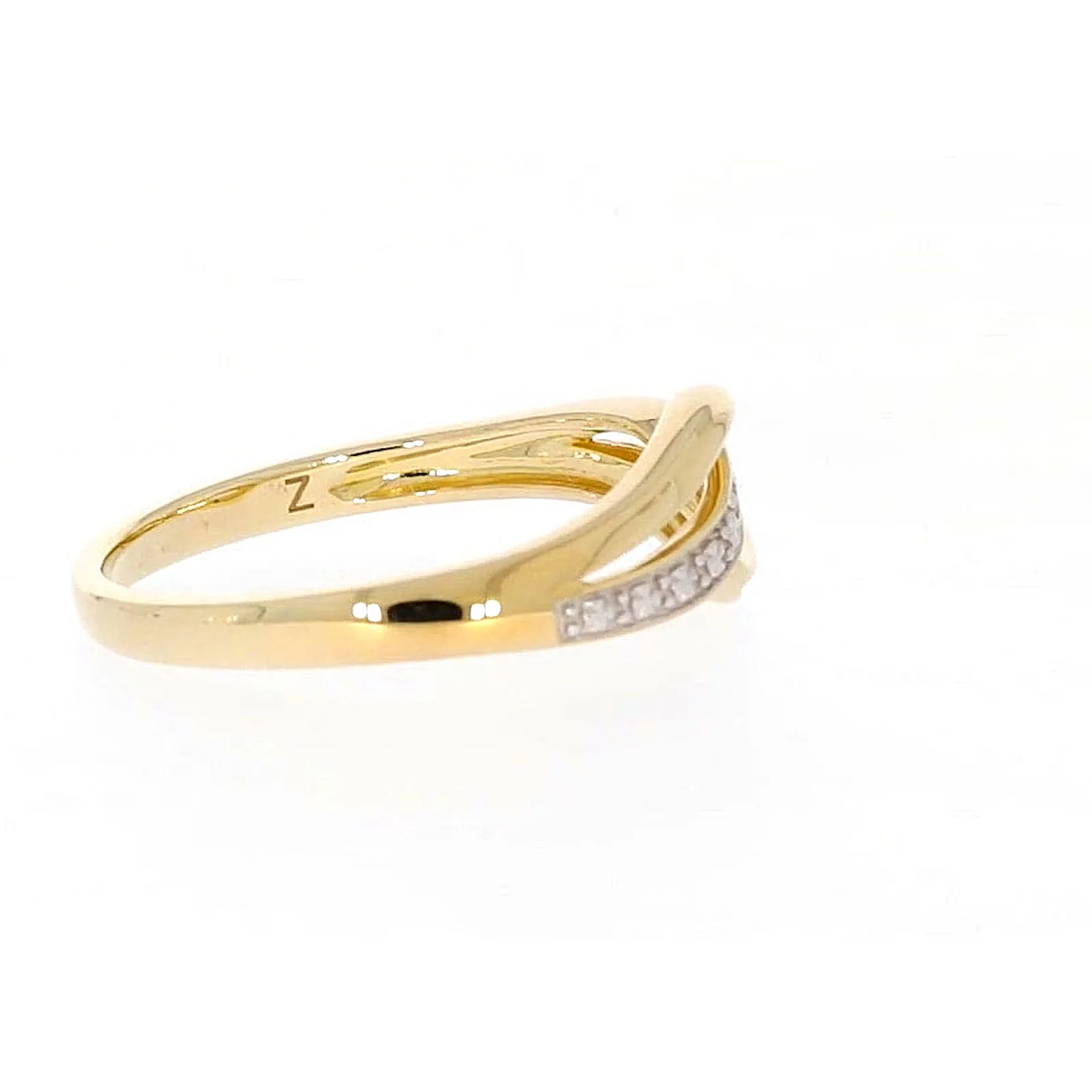 9ct Yellow Gold & Diamond Set Wave Ring - Image 59
