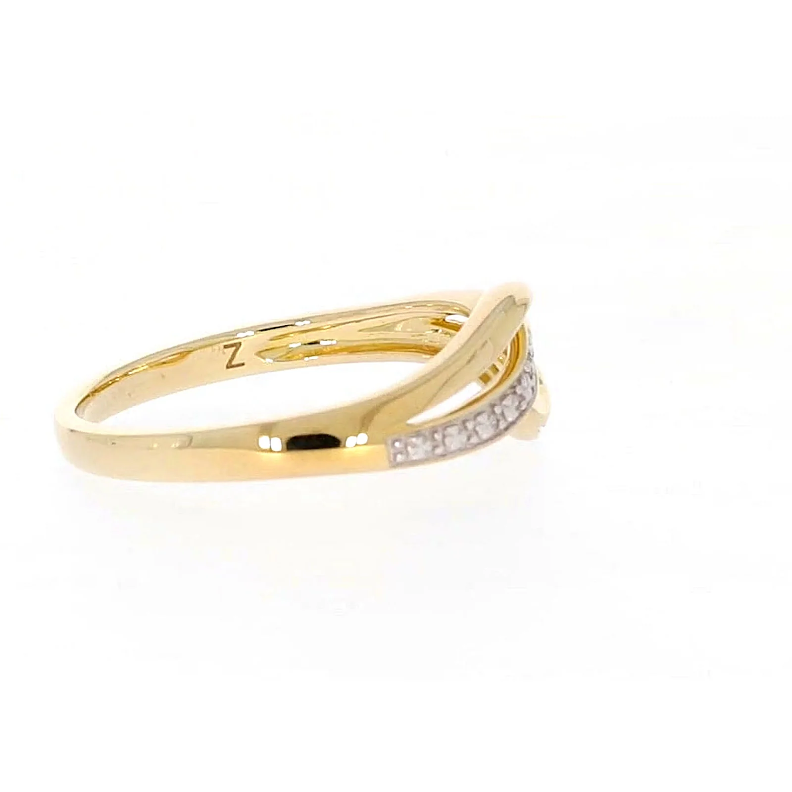 9ct Yellow Gold & Diamond Set Wave Ring - Image 60