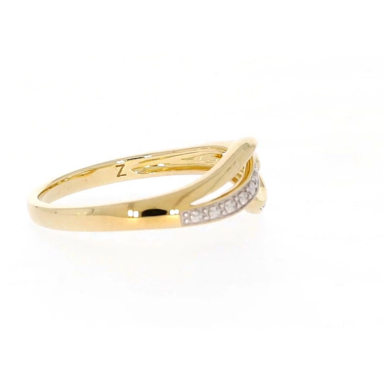 9ct Yellow Gold & Diamond Set Wave Ring - Image 61