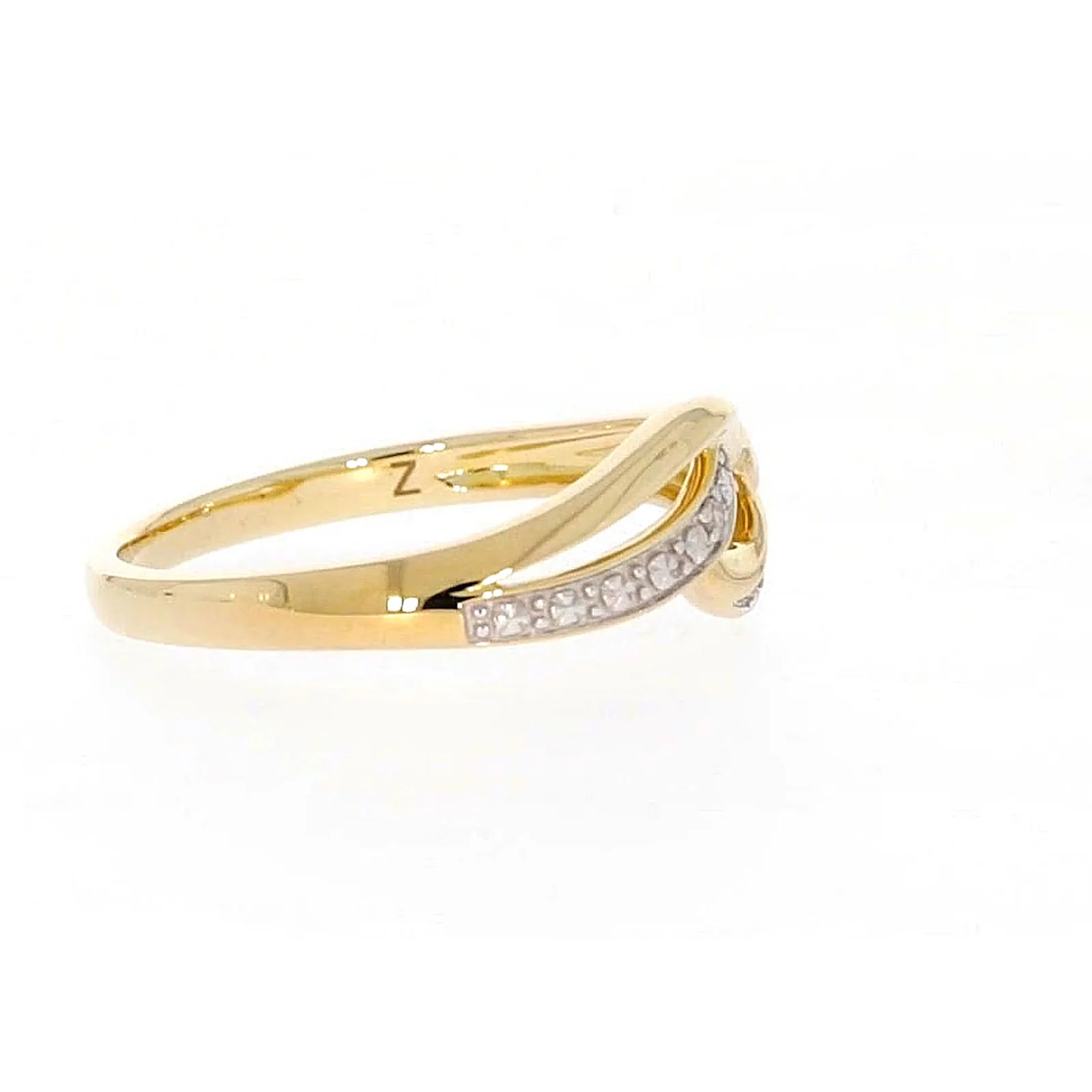 9ct Yellow Gold & Diamond Set Wave Ring - Image 63