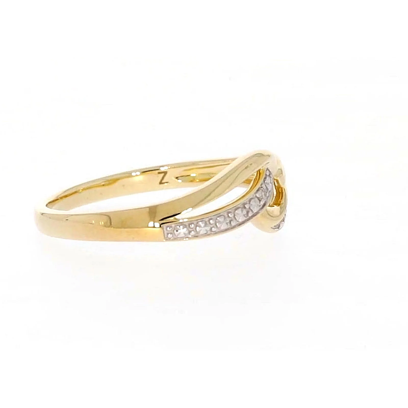 9ct Yellow Gold & Diamond Set Wave Ring - Image 64