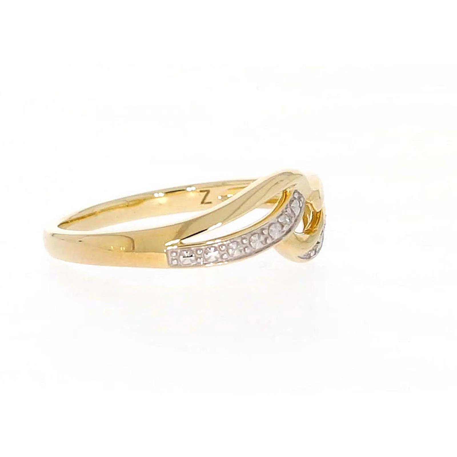 9ct Yellow Gold & Diamond Set Wave Ring - Image 66