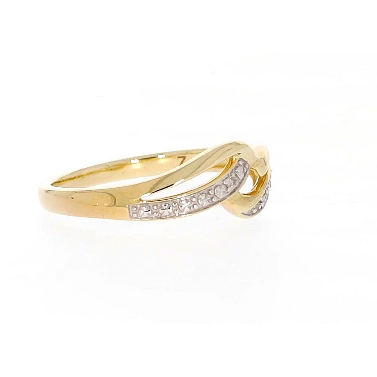 9ct Yellow Gold & Diamond Set Wave Ring - Image 67