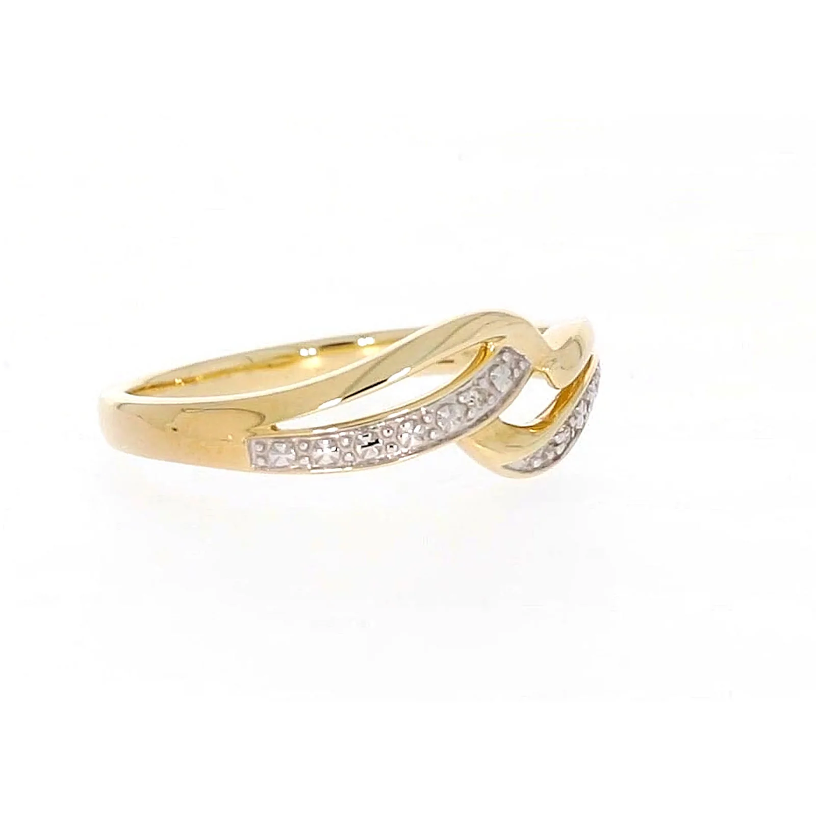 9ct Yellow Gold & Diamond Set Wave Ring - Image 69