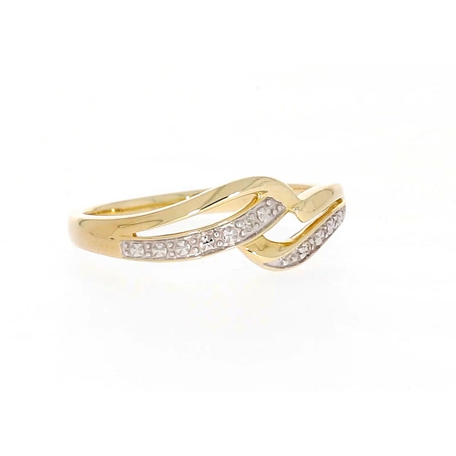 9ct Yellow Gold & Diamond Set Wave Ring - Image 72