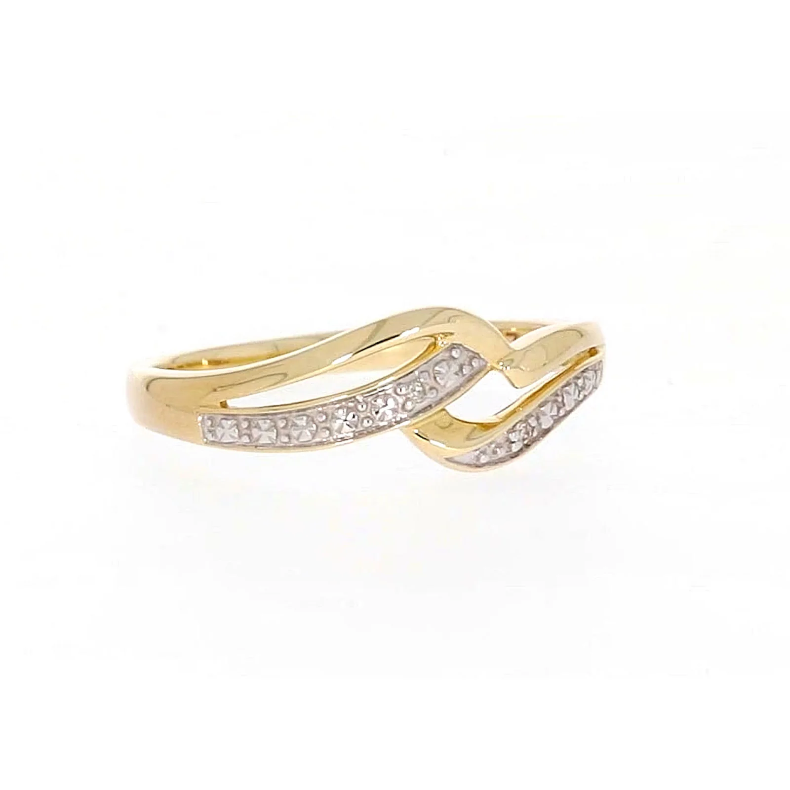 9ct Yellow Gold & Diamond Set Wave Ring - Image 73
