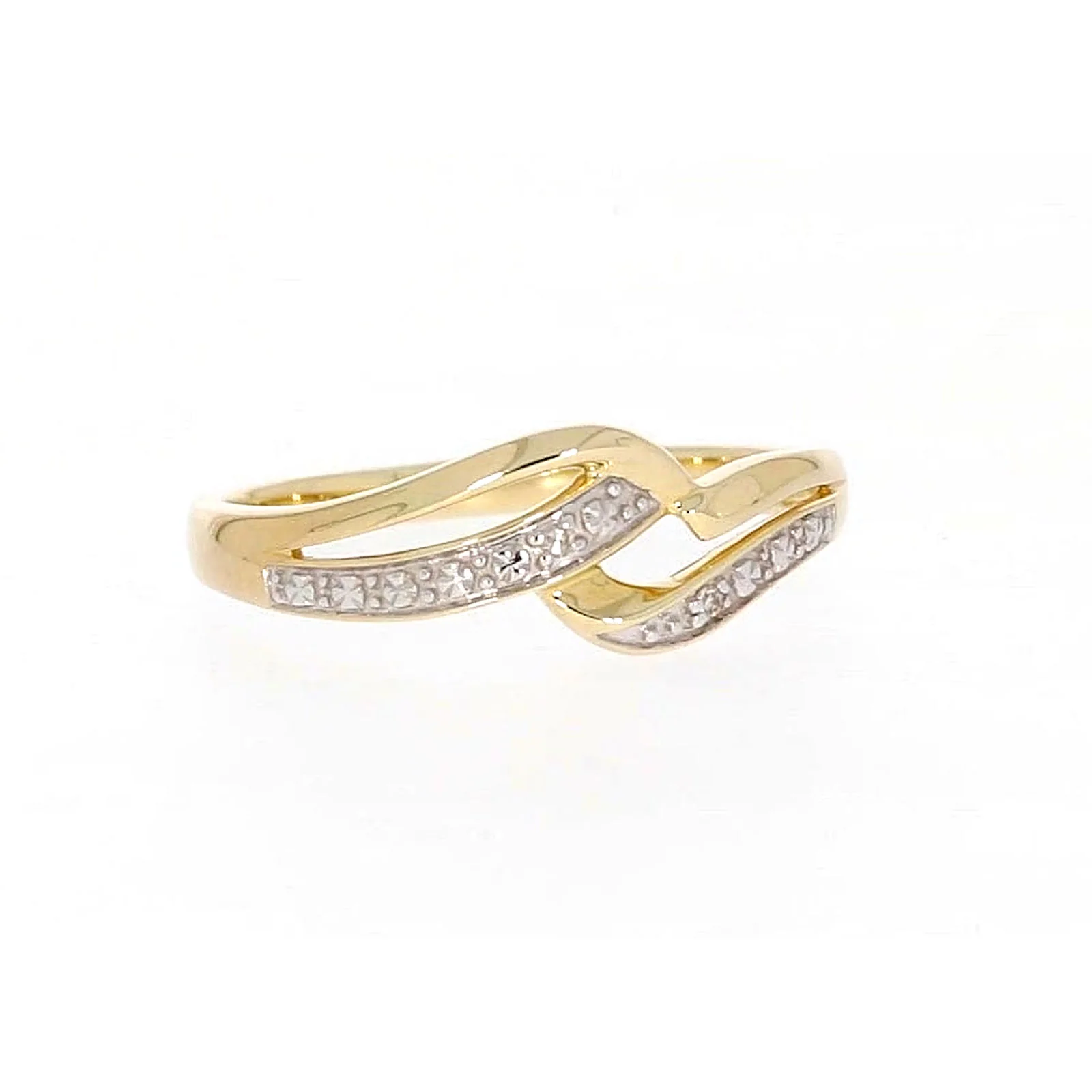9ct Yellow Gold & Diamond Set Wave Ring - Image 74