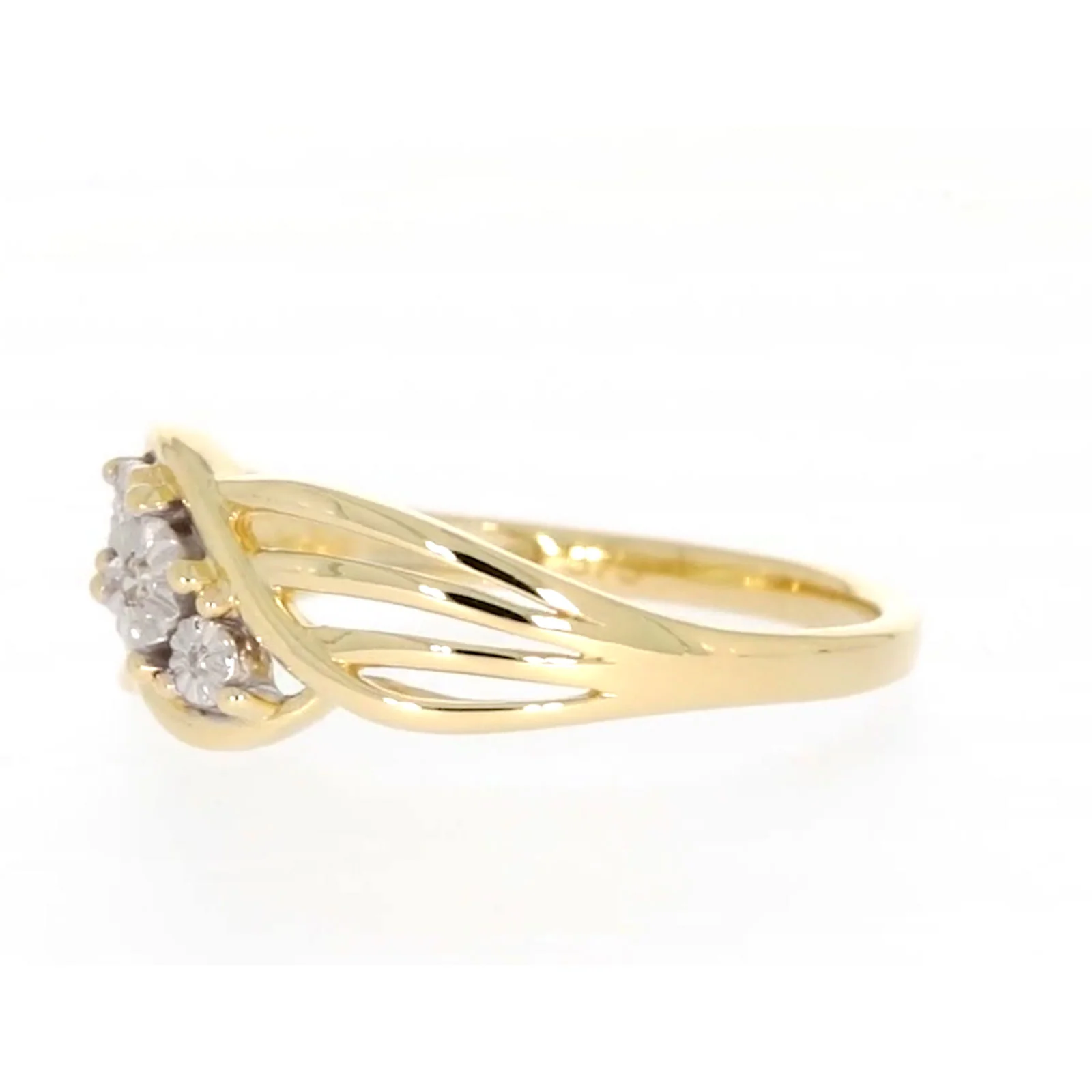 9ct Yellow Gold & Diamond Set Ring - Image 13