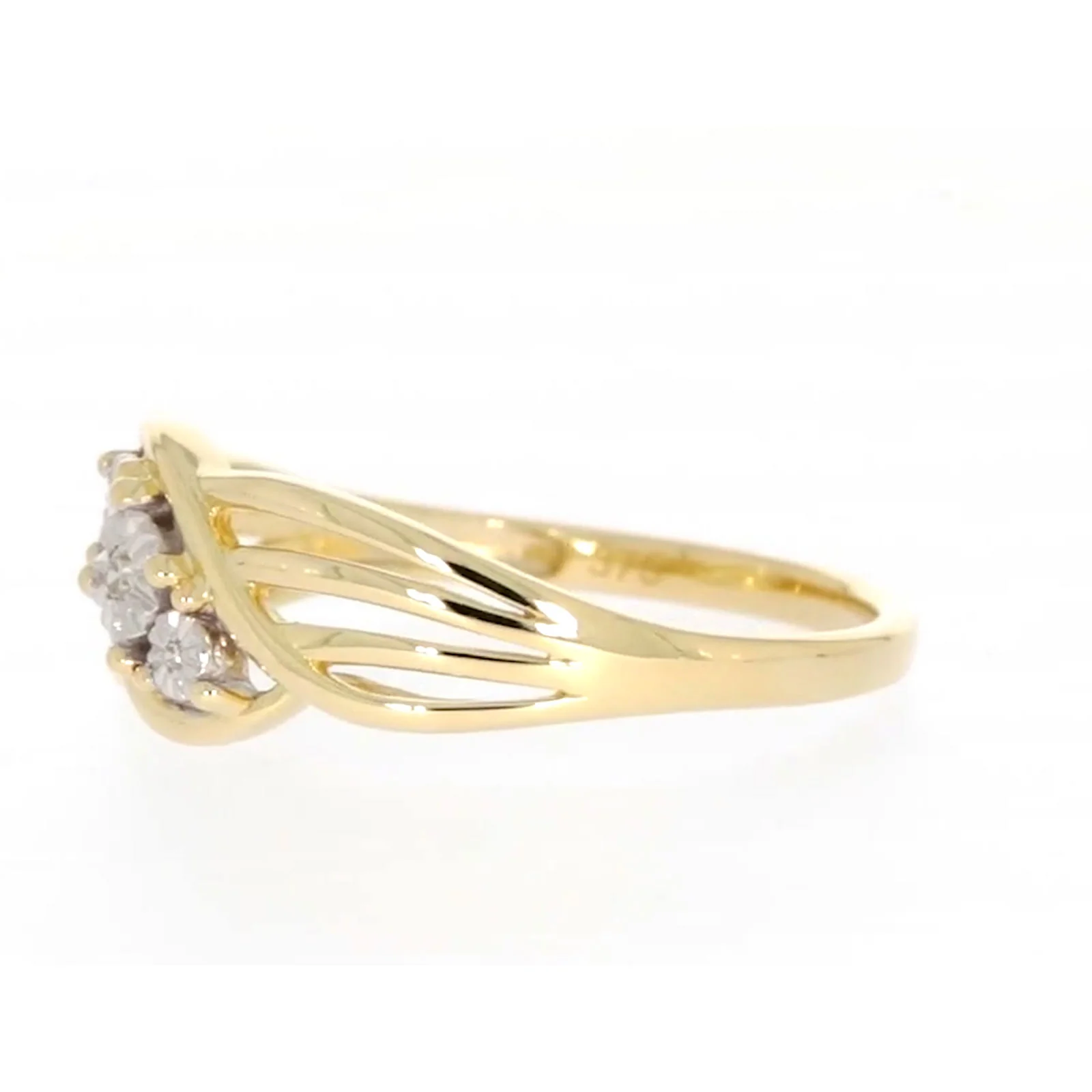 9ct Yellow Gold & Diamond Set Ring - Image 14