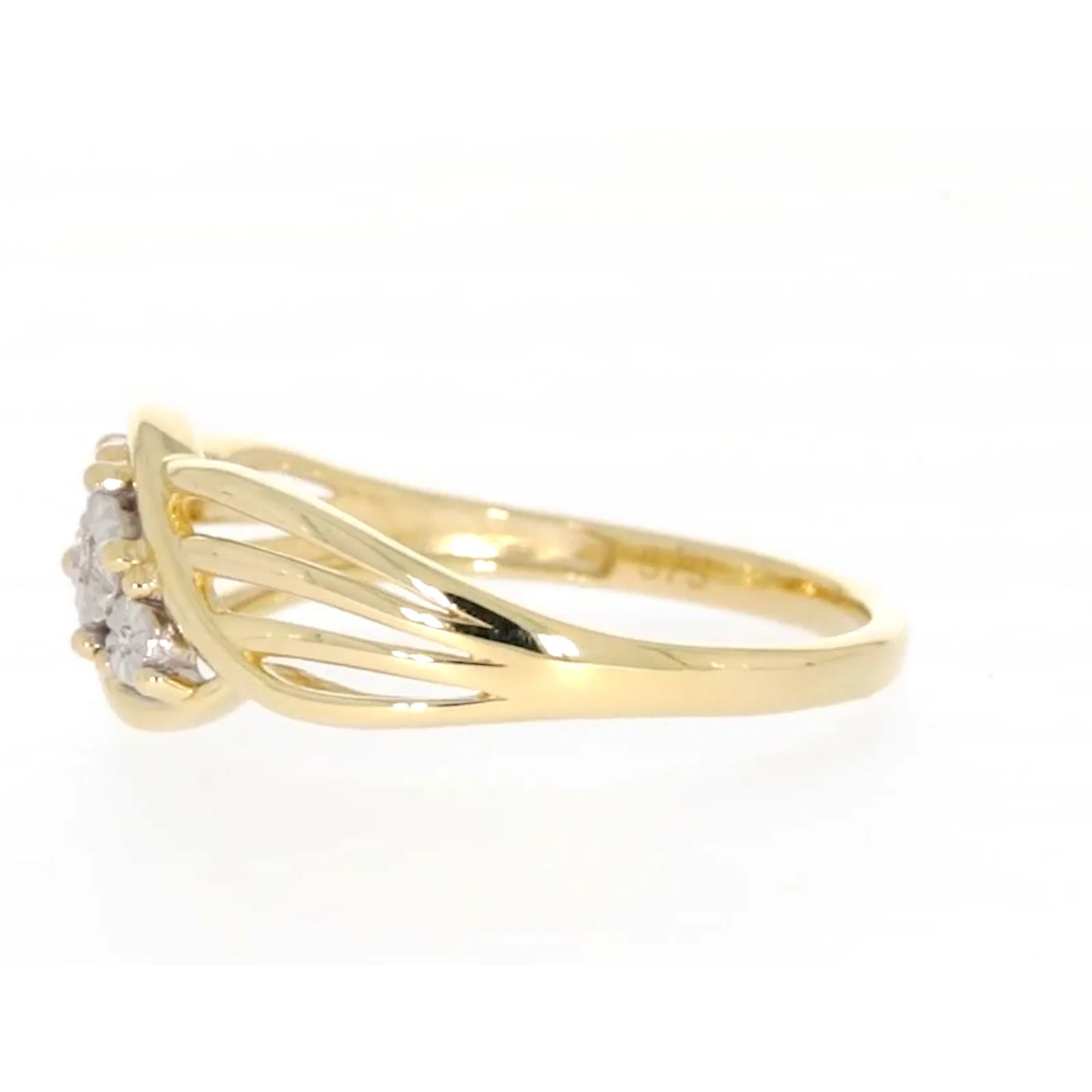 9ct Yellow Gold & Diamond Set Ring - Image 16